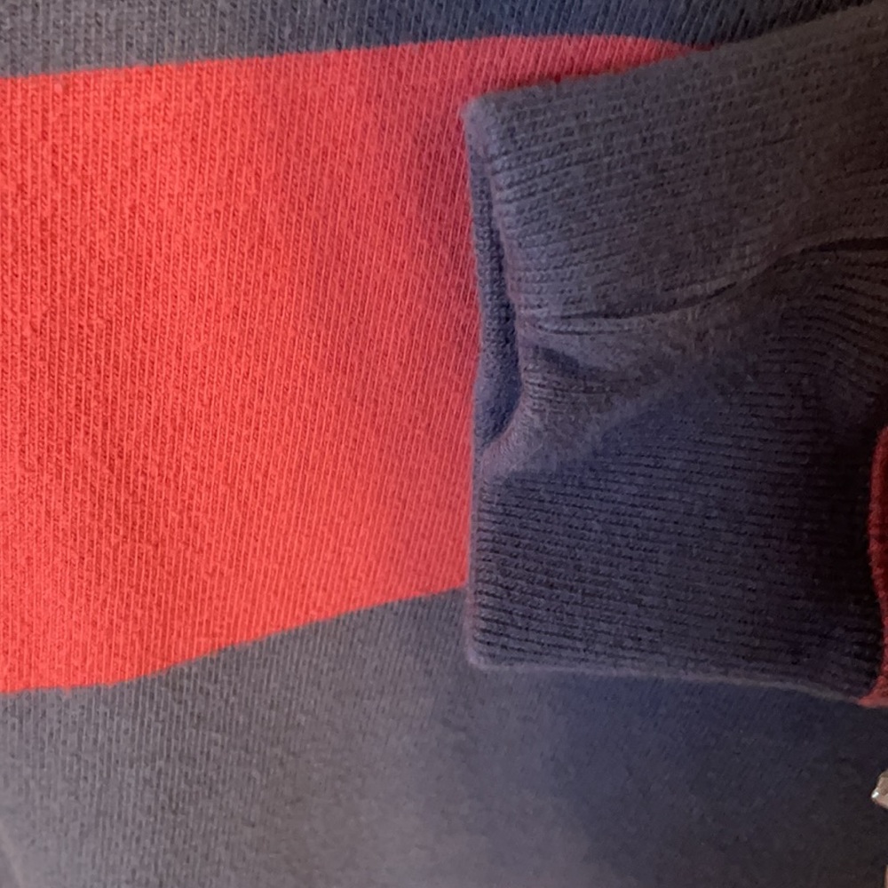 Boys Navy and Red Quarter-Zip Pullover - Picture 4 of 5